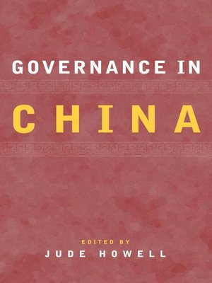 cover image of Governance in China